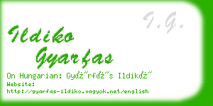 ildiko gyarfas business card